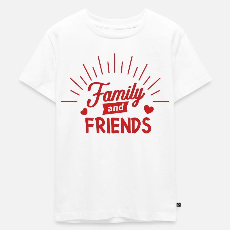 Familie Geschenk Freunde Freude - Kinder Premium Bio T-Shirt - Weiß