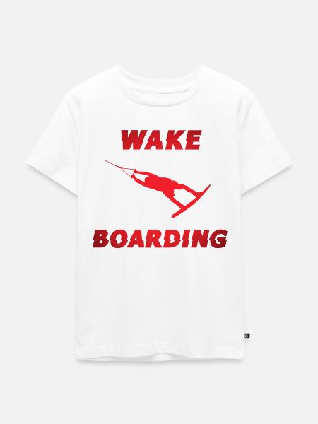Wakeboard Wakeboarding Wake wakeboarder - Kinder Premium Bio T-Shirt - Weiß
