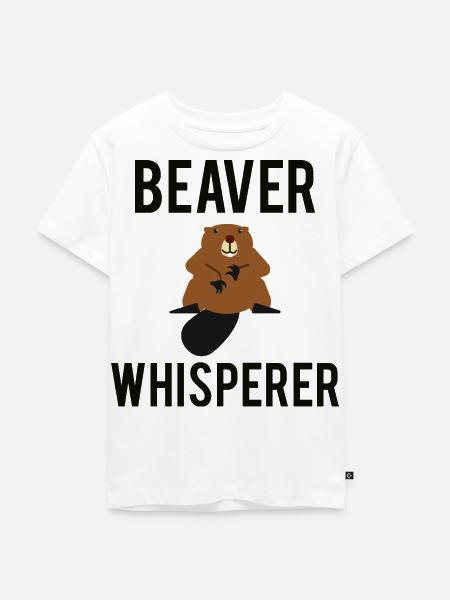 BEAVER: Beaver Whisperer - Kinder Premium Bio T-Shirt - Weiß