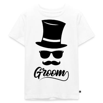 GROOM JGA Junggesellenabschied Geschenk Junggesell - Kinder Premium Bio T-Shirt - Weiß - Vorne - Hailey (125cm)