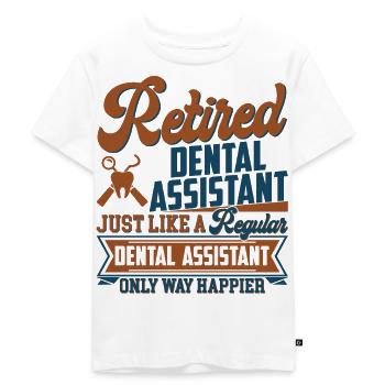 Assistante dentaire à la retraite - T-shirt Premium bio Enfant - blanc - Devant - Hailey (125cm)