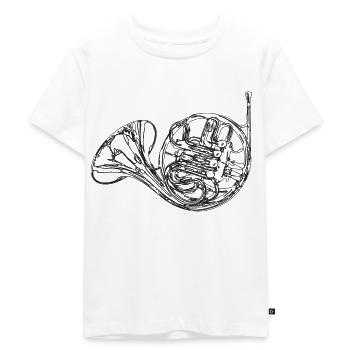 Horn - Kinder Premium Bio T-Shirt - Weiß - Vorne - Hailey (125cm)