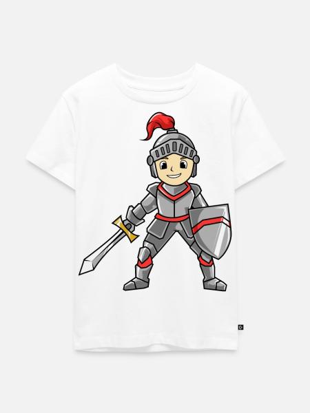 Ritter - Kinder Premium Bio T-Shirt - Weiß