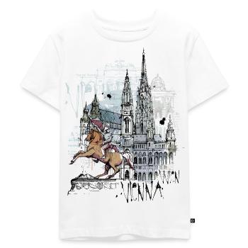 Wien - Kinder Premium Bio T-Shirt - Weiß - Vorne - Hailey (125cm)