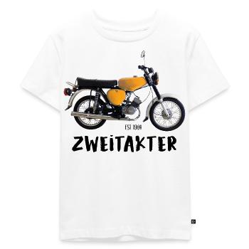 Simson S51 Zweitakter - Kinder Premium Bio T-Shirt - Weiß - Vorne - Hailey (125cm)