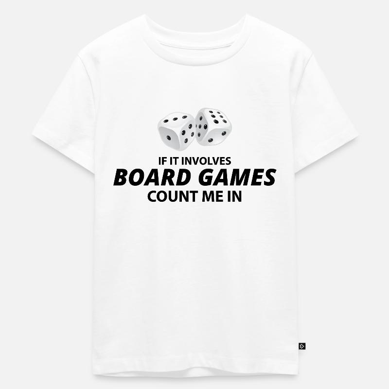 Brettspiele Schachwürfel Lustiges Geschenk - Kinder Premium Bio T-Shirt - Weiß