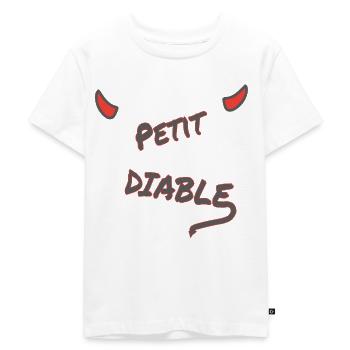 Je suis un petit diable - T-shirt Premium bio Enfant - blanc - Devant - Hailey (125cm)