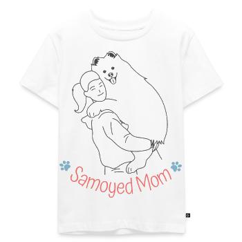 Samoyed Mom - Kids Premium Organic T-Shirt - white - Front - Hailey (125cm)