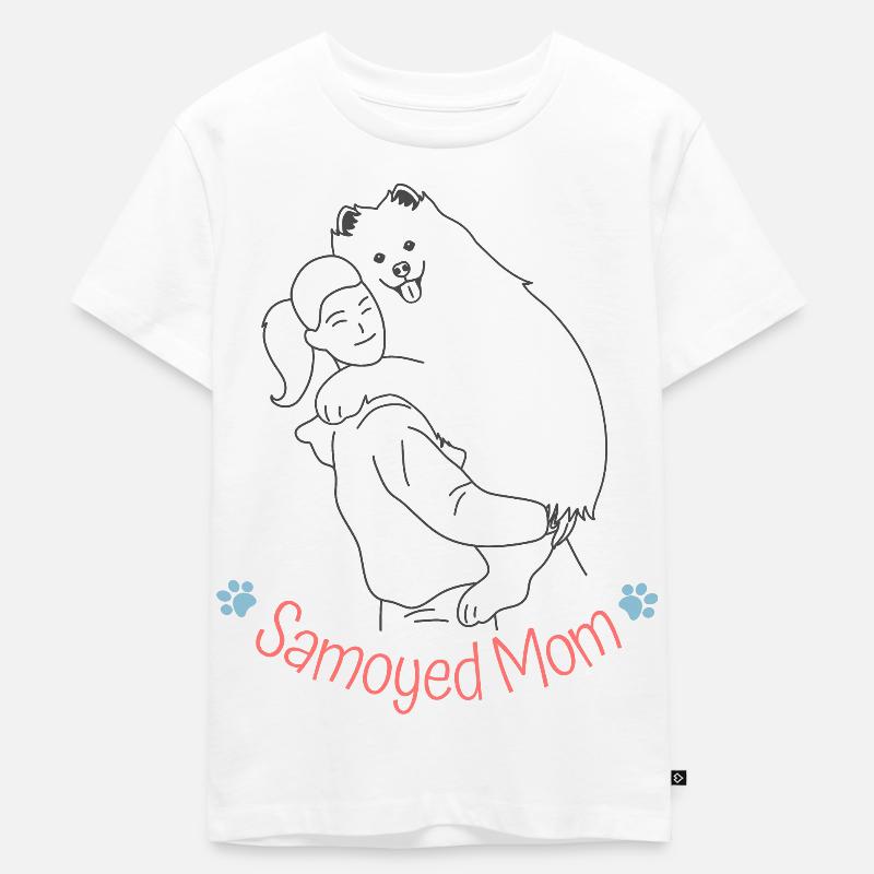Maman samoyed - T-shirt Premium bio Enfant - blanc
