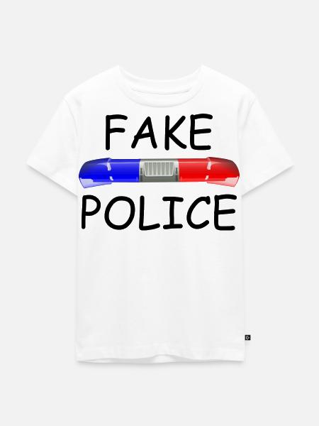 Fake Police - Kinder Premium Bio T-Shirt - Weiß