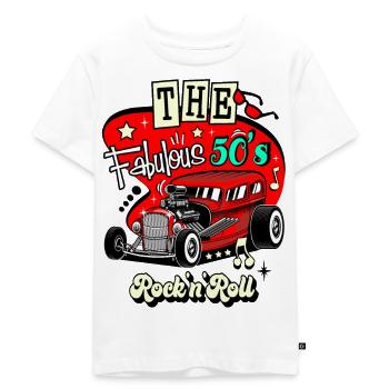 Rockabilly Vintage Rocker Rock N Roll Musik - Kinder Premium Bio T-Shirt - Weiß - Vorne - Hailey (125cm)