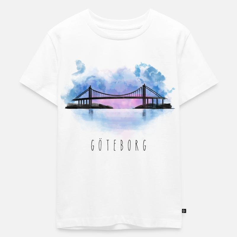 Älvsborgsbron Göteborg - Kinder Premium Bio T-Shirt - Weiß