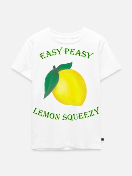 Easy Peasy Lemon Squeezy - Kinder Premium Bio T-Shirt - Weiß