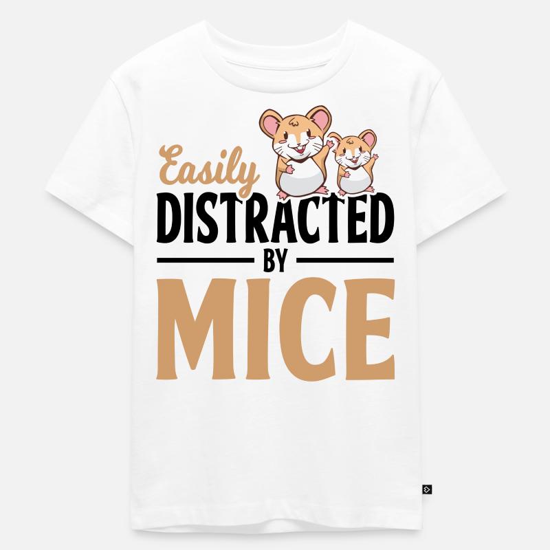 Niedliche Maus Mäusehaltung Mäuse Flüsterer - Kinder Premium Bio T-Shirt - Weiß