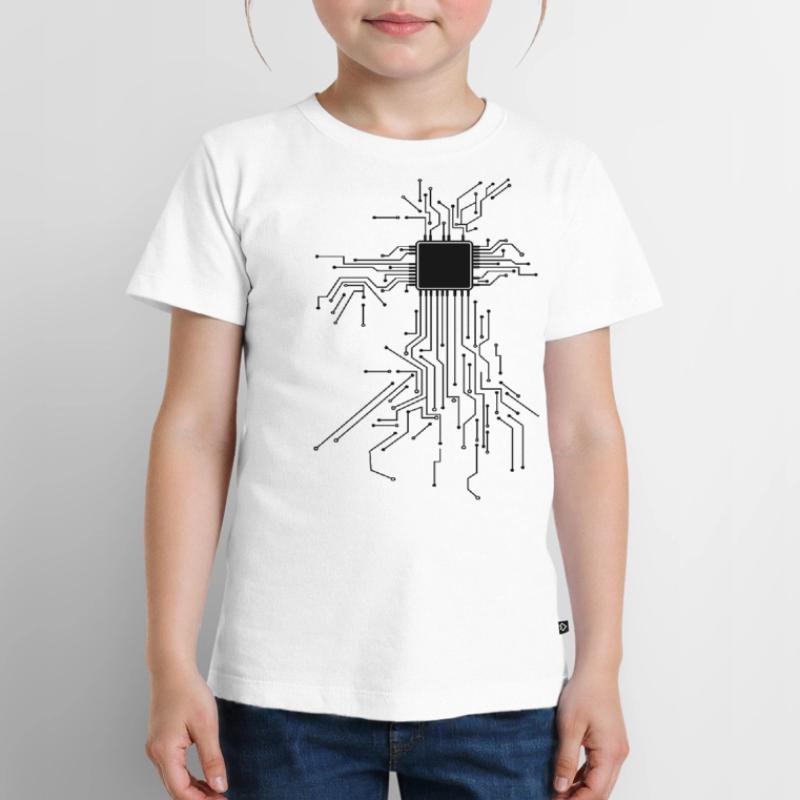 CPU Technik Nerd Computerchip Programmierer Kinder Premium Bio T-Shirt