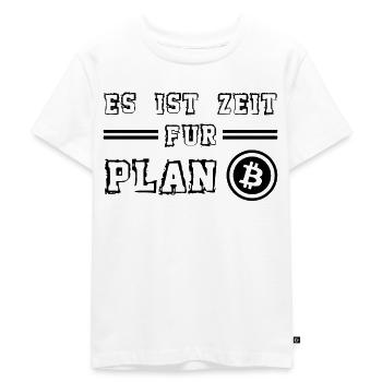 Il est temps pour Plan Bitcoin Button Crypto-monnaie - T-shirt Premium bio Enfant - blanc - Devant - Hailey (125cm)