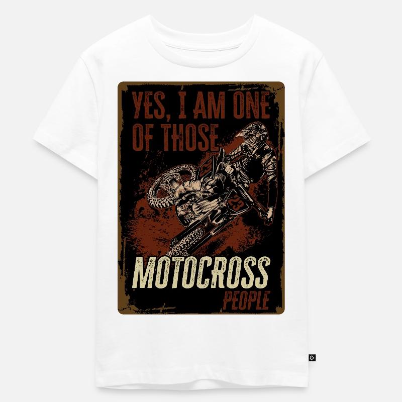 Motorcross - Kinder Premium Bio T-Shirt - Weiß