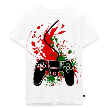 Gamepads - Kinder Premium Bio T-Shirt - Weiß - Vorne - Hailey (125cm)