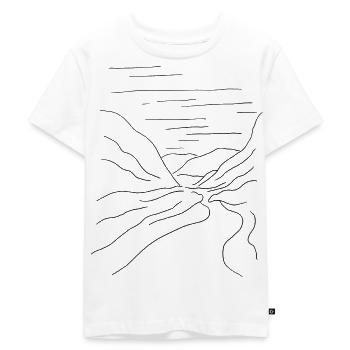 Vallée de montagne avec rivière - T-shirt Premium bio Enfant - blanc - Devant - Hailey (125cm)