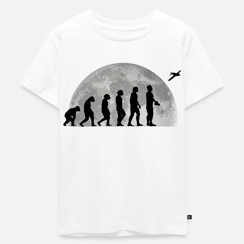 Modèle de pilote Evolution Mond Modèle de modèle - T-shirt Premium bio Enfant - blanc