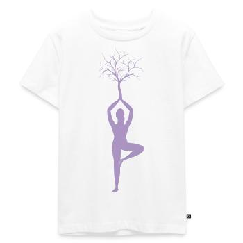 Yoga - T-shirt Premium bio Enfant - blanc - Devant - Hailey (125cm)