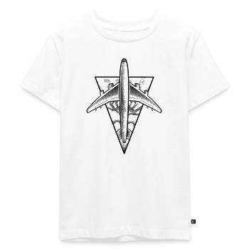 Airplane dotwork tattoo project - Kids Premium Organic T-Shirt - white - Front - Hailey (125cm)