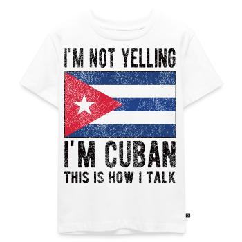 Proud Cuban Cuba Origin Cuban Flag - Kids Premium Organic T-Shirt - white - Front - Hailey (125cm)