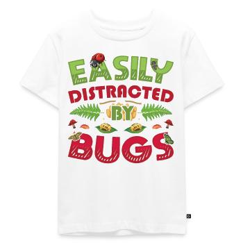 Leicht von Käfern abzulenken - Kinder Premium Bio T-Shirt - Weiß - Vorne - Hailey (125cm)