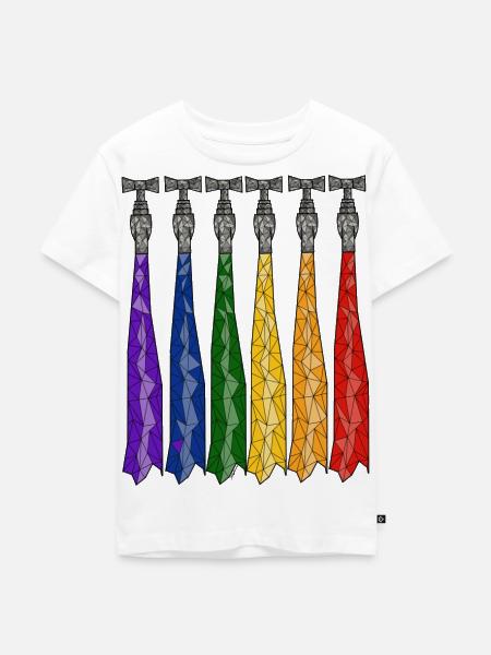 LGBTQ Wasserhahnen - Kinder Premium Bio T-Shirt - Weiß