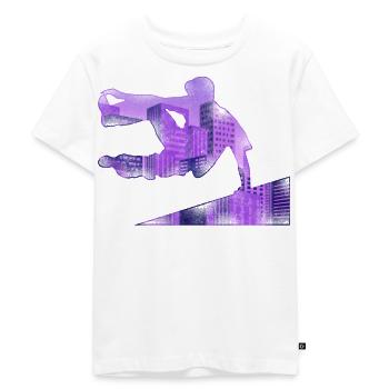Parkour Free Running Traceur - Kinder Premium Bio T-Shirt - Weiß - Vorne - Hailey (125cm)
