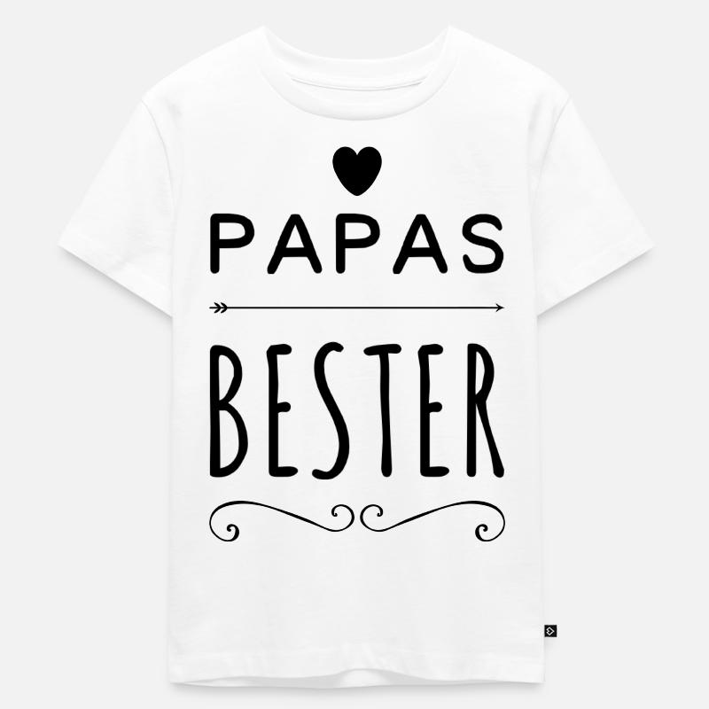 Papas Bester - Kinder Premium Bio T-Shirt - Weiß