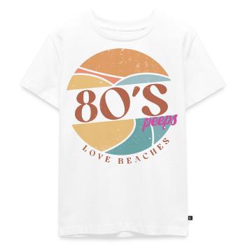 80er - Kinder Premium Bio T-Shirt - Weiß - Vorne - Hailey (125cm)