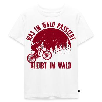 Vélo de montagne Sentier forestier Sentier forestier Piste cyclable Descente - T-shirt Premium bio Enfant - blanc - Devant - Hailey (125cm)