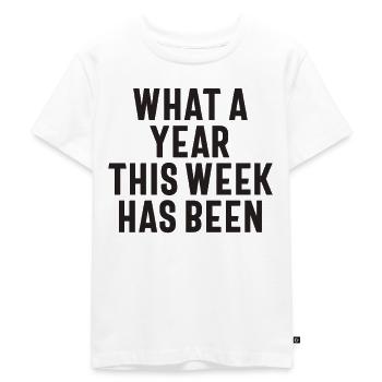 Quelle année cette semaine a été drôle de dire - T-shirt Premium bio Enfant - blanc - Devant - Hailey (125cm)