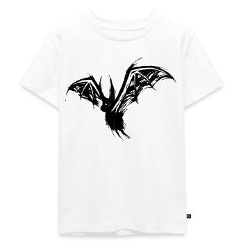 Fledermäuse dunkle Skizze Stil Tattoo Müll Tinte - Kinder Premium Bio T-Shirt - Weiß - Vorne - Hailey (125cm)
