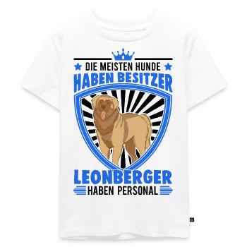 Leonberger Personal - Kinder Premium Bio T-Shirt - Weiß - Vorne - Hailey (125cm)