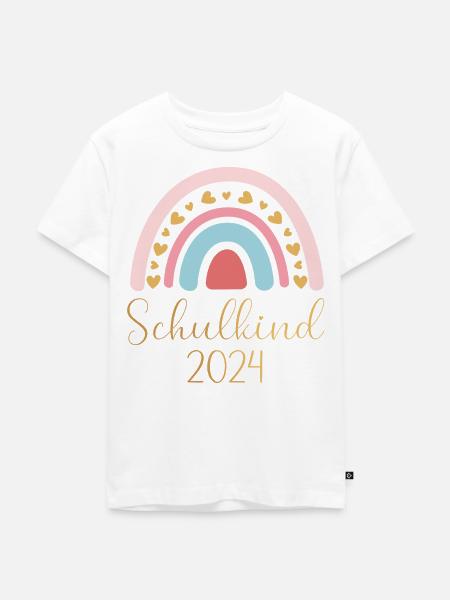 Schulkind10 - Kinder Premium Bio T-Shirt - Weiß