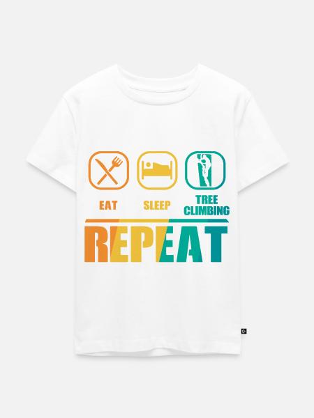 Tree Climbing - Kinder Premium Bio T-Shirt - Weiß