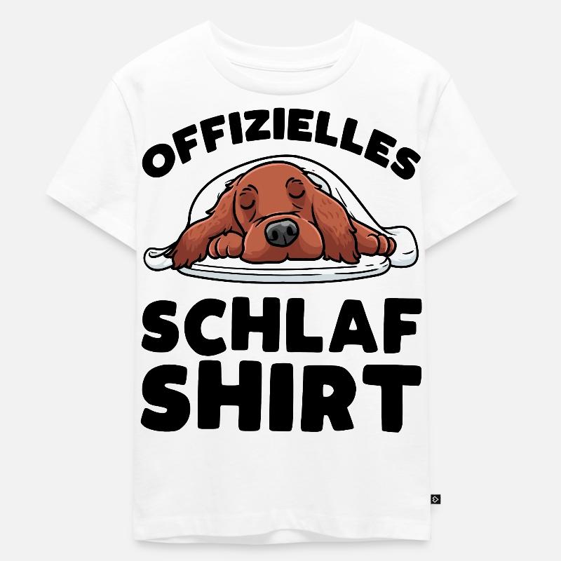 Irish Setter Hund Irischer Roter Setter - Kinder Premium Bio T-Shirt - Weiß