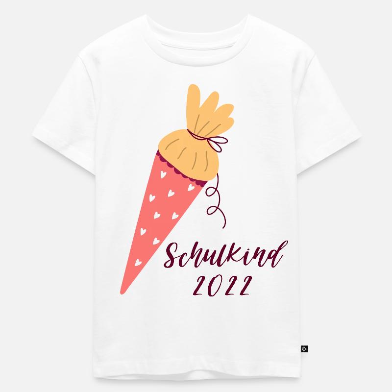 Schulkind 2022 - Kinder Premium Bio T-Shirt - Weiß