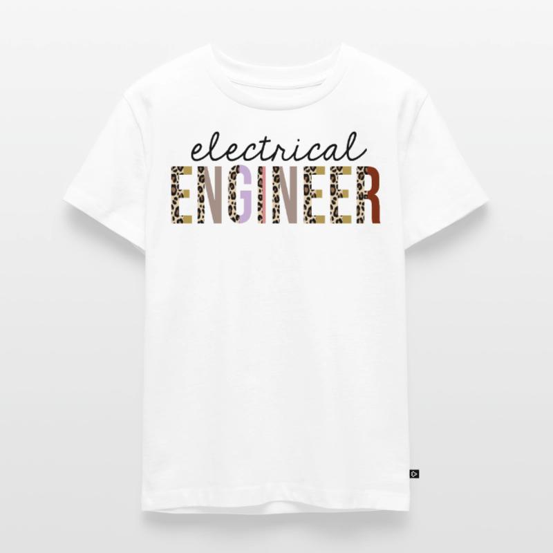 Electrical Engineer Leopard Print Funny Kids Premium Organic T-Shirt