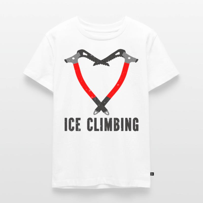 Ich Liebe Eisklettern Eiskletterer Eispickel Kinder Premium Bio T-Shirt