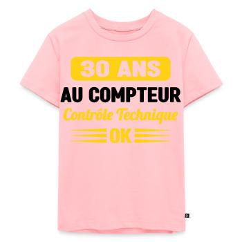 30 Ans Au Compteur Humour 30eme Anniversaire - T-shirt Premium bio Enfant - rose - Devant - AI Model Kid Female (0cm)