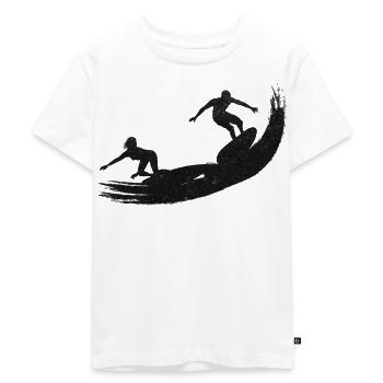 Surf surf - Surf surf aquatique - T-shirt Premium bio Enfant - blanc - Devant - Hailey (125cm)