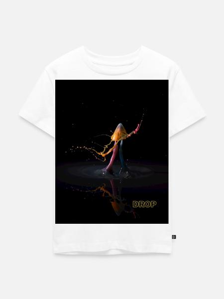 drop - Kinder Premium Bio T-Shirt - Weiß