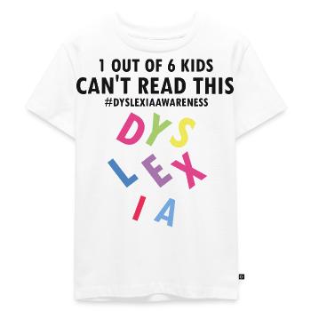 Dyslexia Therapy for Dyslexia Month - Kids Premium Organic T-Shirt - white - Front - Hailey (125cm)