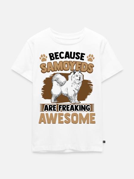 Samojede sind fantastisch Samojedenspitz - Kinder Premium Bio T-Shirt - Weiß