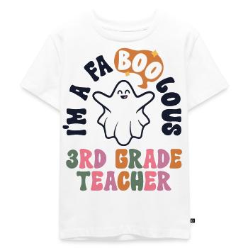 Lehrer Halloween Retro 3. Klasse Vintage Dritte - Kinder Premium Bio T-Shirt - Weiß - Vorne - Hailey (125cm)