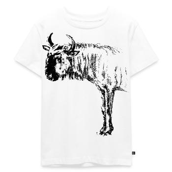 gnou bleu encre noire - T-shirt Premium bio Enfant - blanc - Devant - Hailey (125cm)