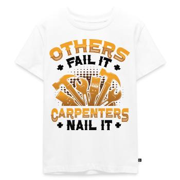 Autre fail, clouage de charpentier, travail du bois - T-shirt Premium bio Enfant - blanc - Devant - Hailey (125cm)